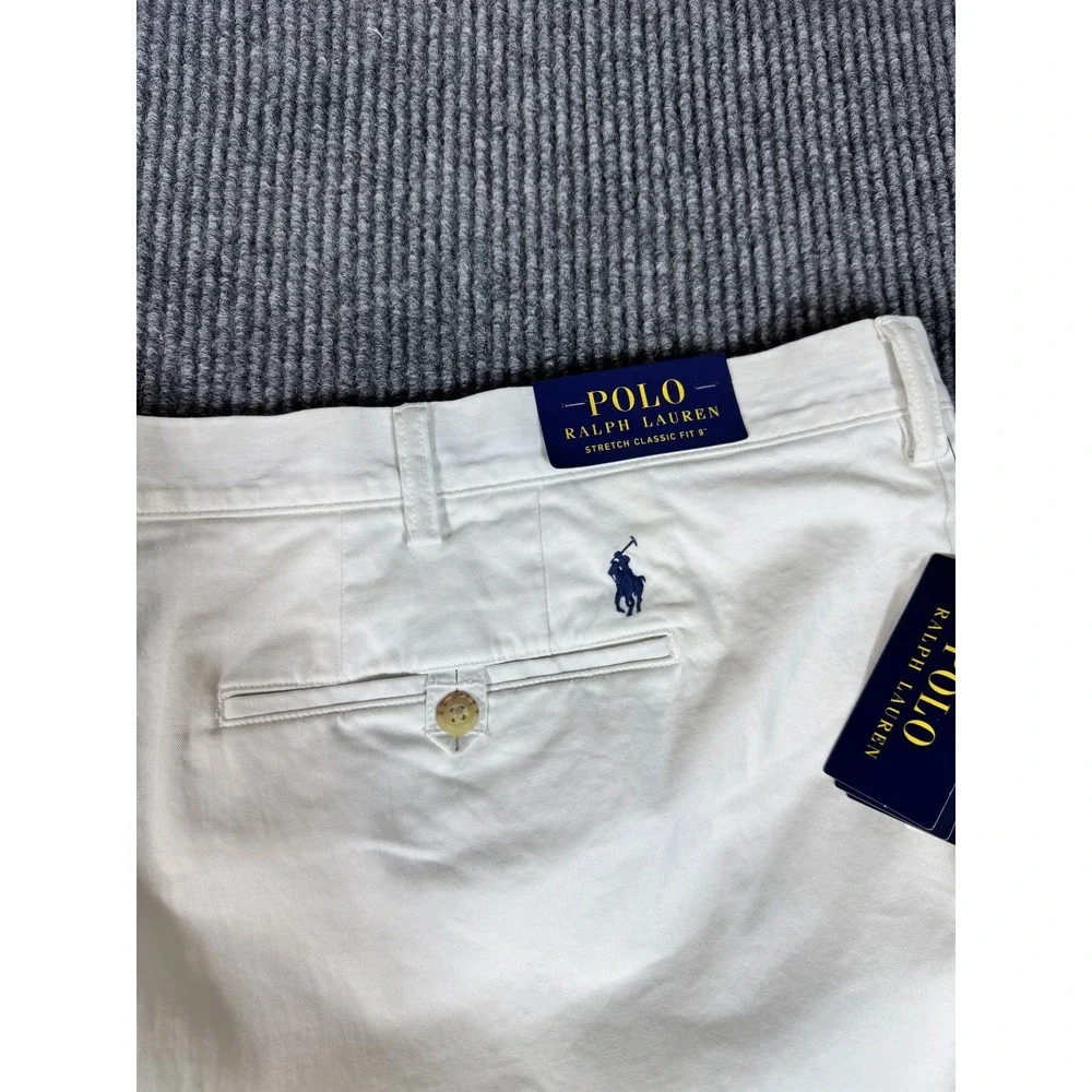 Polo Ralph Lauren Chino Shorts Size 54 54B White Stretch Classic Fit 9